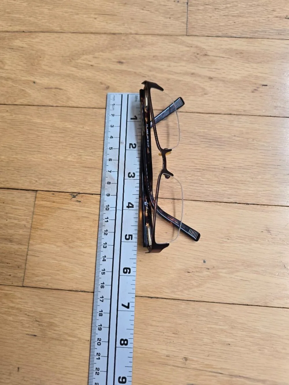 7 for All Mankind | Y2K retro semi rimless tortoise academia eye glasses